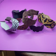 Embossed leather bracelets