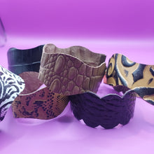 Embossed leather bracelets