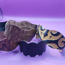 Embossed leather bracelets