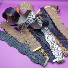 Embossed leather bracelets