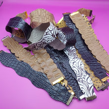 Embossed leather bracelets