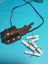 Mini Leather pouch with spell scrolls