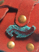 Mini Leather Pouch with Leather feathers