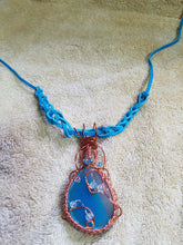 Wire wrapped blue stone