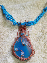 Wire wrapped blue stone