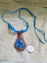 Wire wrapped blue stone