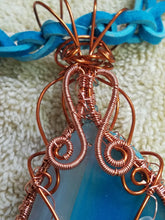 Wire wrapped blue stone