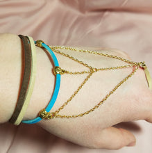 Slave bracelet-leather and chain