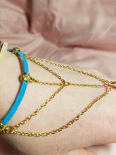 Slave bracelet-leather and chain