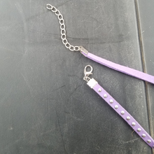 adjustable studded choker necklace