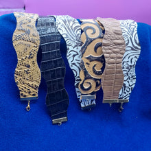 Embossed leather bracelets  Assorted