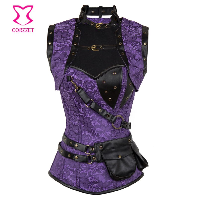 Grebrafan Gothc Corsage Korsett mt Tüll Rock Gestreft Korsage Damen Grebrafan Gothc Corsage Korsett mt Tüll Rock Gestreft Korsage Damen