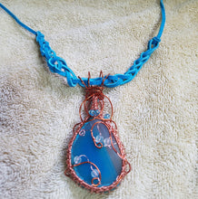 Wire wrapped blue stone