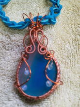 Wire wrapped blue stone