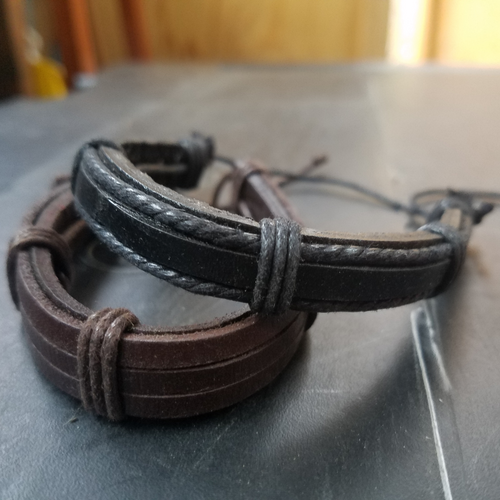 thick leather bracelet 